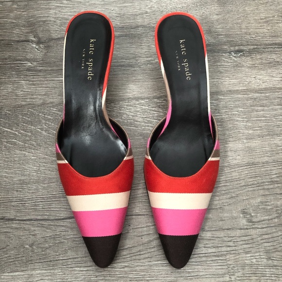 Vintage Kate Spade Mules Kitten Heels - Picture 2 of 8